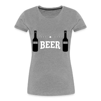 Beer - Women's Premium Organic T-Shirt - navy - Front - Mia (176cm)