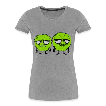 2 Monster Augen verdrehen - Frauen Premium Bio T-Shirt - Navy - Vorne - Mia (176cm)