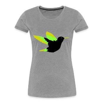 Hummingbird 01 - Women's Premium Organic T-Shirt - navy - Front - Mia (176cm)