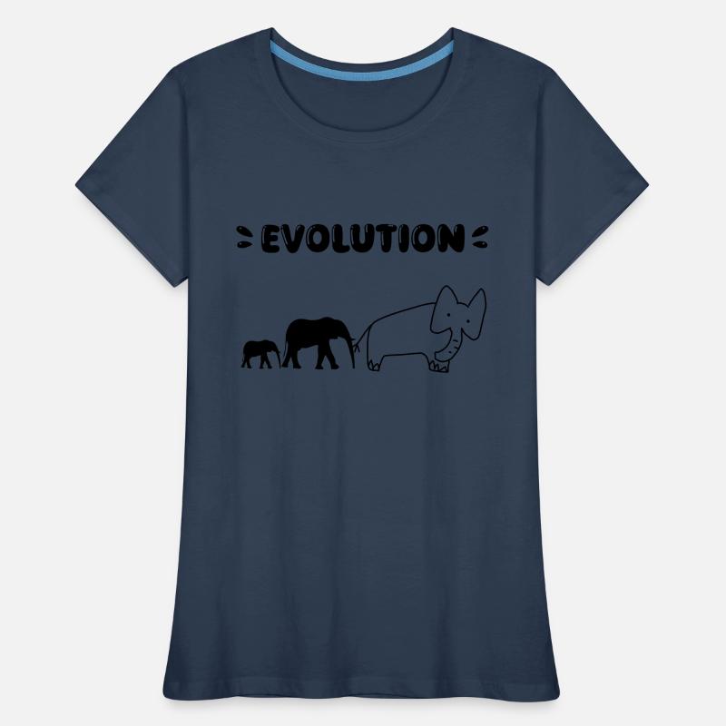 Die Evolution der Elefanten – Lustige Stadien der Evolution. Frauen Premium Bio T-Shirt