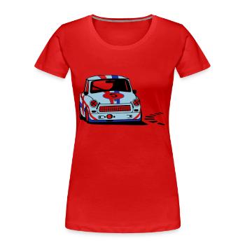  - Trabi - Frauen Premium Bio T-Shirt - Navy - Vorne - Mia (176cm)