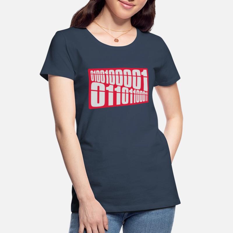 Binary Code Program Language Women's Premium Organic T-Shirt