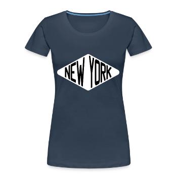 New York - Women's Premium Organic T-Shirt - navy - Front - Mia (176cm)