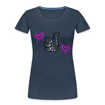 VOTED best mom - Women's Premium Organic T-Shirt - navy - Front - Mia (176cm)