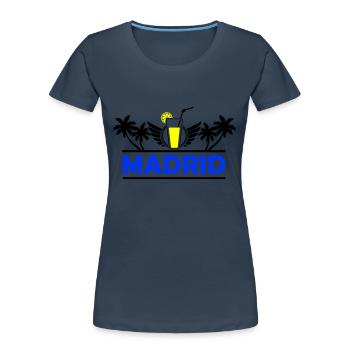 Madrid 2 - T-shirt bio Premium Femme - bleu marine - Devant - Mia (176cm)