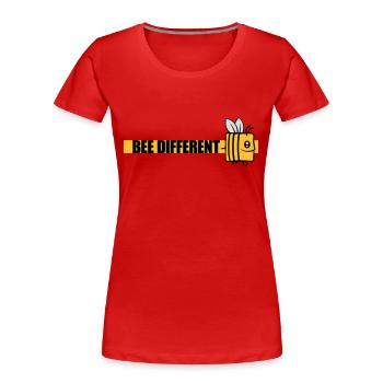 bee different saying quote - Women's Premium Organic T-Shirt - navy - Front - Mia (176cm)