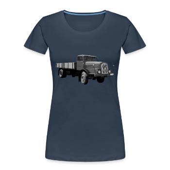 H6 Truck IFA Werdau DDR Oldtimer Ostalgie - T-shirt bio Premium Femme - bleu marine - Devant - Mia (176cm)