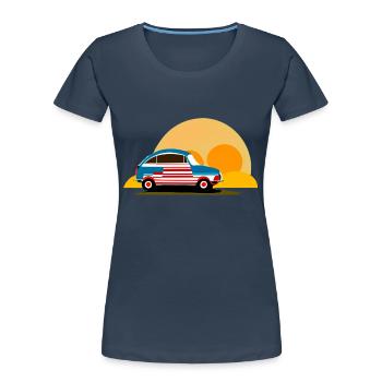 into the sunset - Women's Premium Organic T-Shirt - navy - Front - Mia (176cm)