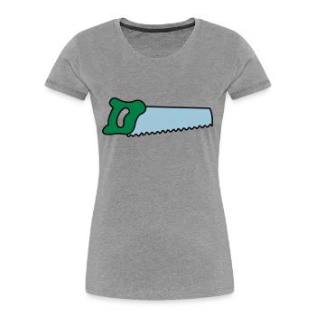 säge - Frauen Premium Bio T-Shirt - Navy - Vorne - Mia (176cm)