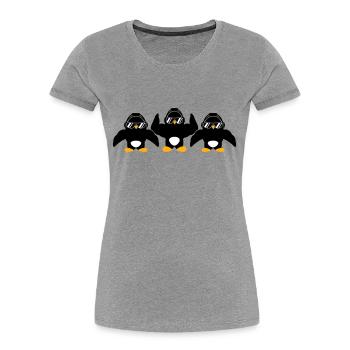 3 Penguins Bodybuilder Sunglasses Headphones Team - Women's Premium Organic T-Shirt - navy - Front - Mia (176cm)