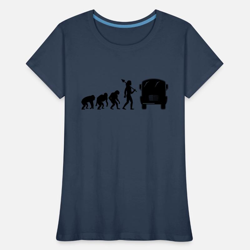 Evolution Bus School Bus Driver Driving Busman Women's Premium Organic T-Shirt
