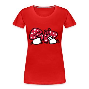 Drugs mushrooms - Women's Premium Organic T-Shirt - navy - Front - Mia (176cm)
