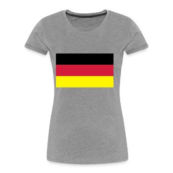 deutschlandflagge - Frauen Premium Bio T-Shirt - Navy - Vorne - Mia (176cm)