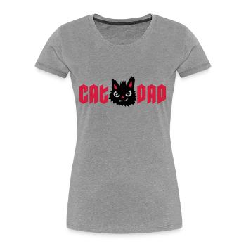 Chat sauvage Chat Papa - T-shirt bio Premium Femme - bleu marine - Devant - Mia (176cm)