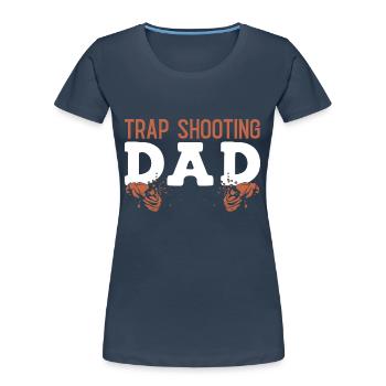 Clay pigeon shooting - Women's Premium Organic T-Shirt - navy - Front - Mia (176cm)
