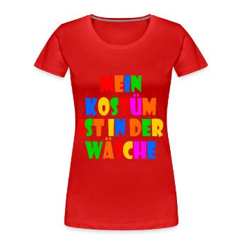 mein kostüm ist in der wäsche - Frauen Premium Bio T-Shirt - Navy - Vorne - Mia (176cm)