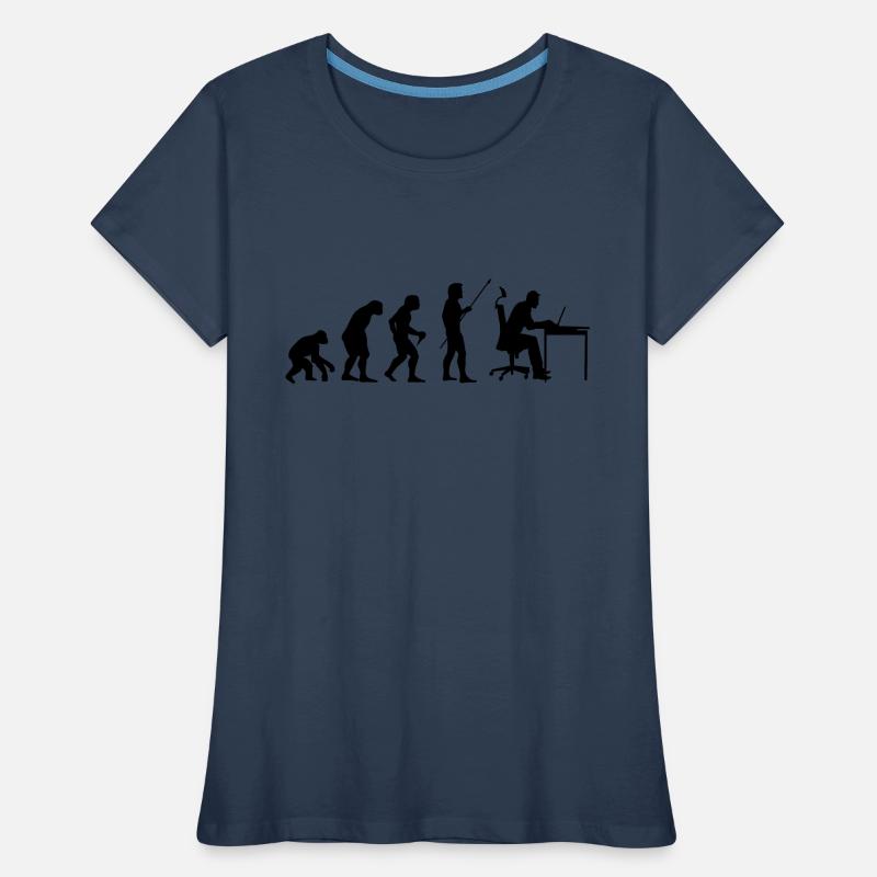 Evolution Of Man Coding Software Developer Program Frauen Premium Bio T-Shirt