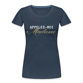 Nennen Sie mich Mrs. Gold - Zukünftige Braut - Frauen Premium Bio T-Shirt - Navy - Vorne - Mia (176cm)