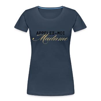 Nennen Sie mich Mrs. Gold - Zukünftige Braut - Frauen Premium Bio T-Shirt - Navy - Vorne - Mia (176cm)