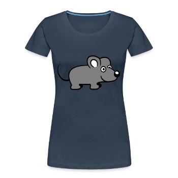 Mouse Mouse Cute Little Rat Rodent Friendly - Women's Premium Organic T-Shirt - navy - Front - Mia (176cm)
