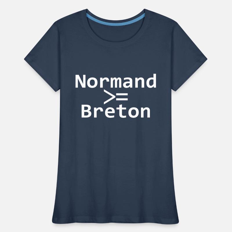 Normannisch größer oder gleich Bretonisch Frauen Premium Bio T-Shirt