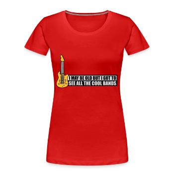 I may be old - Women's Premium Organic T-Shirt - navy - Front - Mia (176cm)