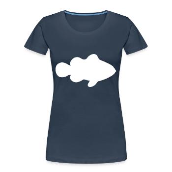 Fish - Women's Premium Organic T-Shirt - navy - Front - Mia (176cm)