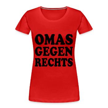 Omas gegen rechts - Frauen Premium Bio T-Shirt - Navy - Vorne - Mia (176cm)