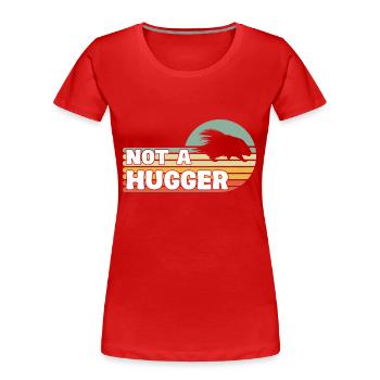 Pas un Hugger Porcupine Nature Lover Rod - T-shirt bio Premium Femme - bleu marine - Devant - Mia (176cm)