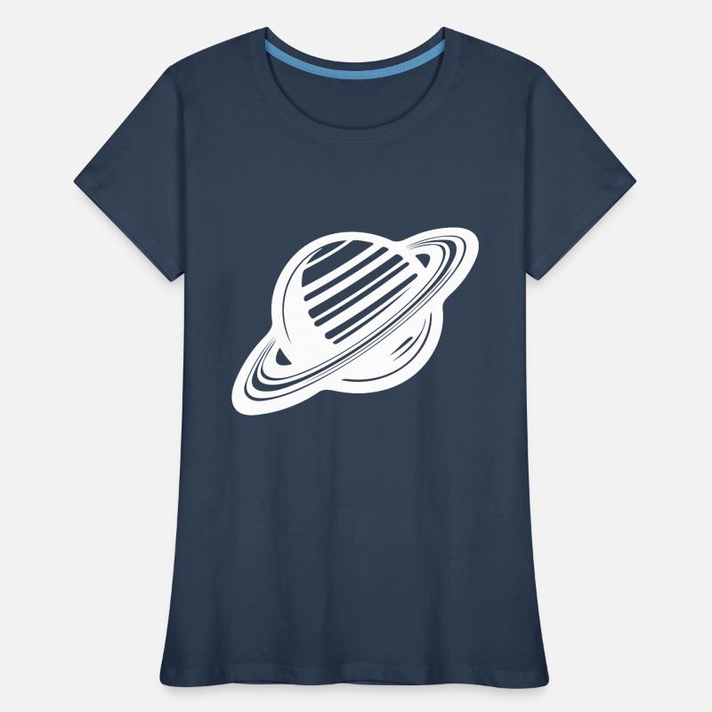 Ringed planet with ring system in the solar system Women's Premium Organic T-Shirt