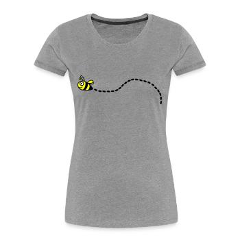 Bee - Women's Premium Organic T-Shirt - navy - Front - Mia (176cm)