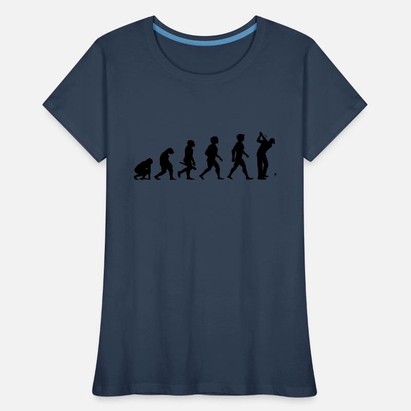 Evolution Golf Golfer Golfer Golf Course Women's Premium Organic T-Shirt