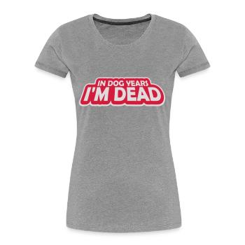 dans les années de chien Mort - T-shirt bio Premium Femme - bleu marine - Devant - Mia (176cm)