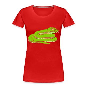 Concevoir un dangereux serpent maléfique - T-shirt bio Premium Femme - bleu marine - Devant - Mia (176cm)