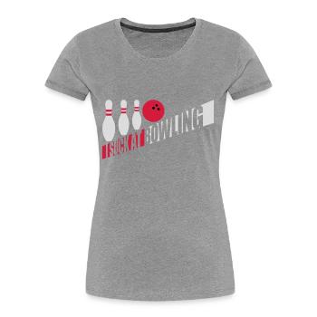 Je suis nul au bowling - T-shirt bio Premium Femme - bleu marine - Devant - Mia (176cm)