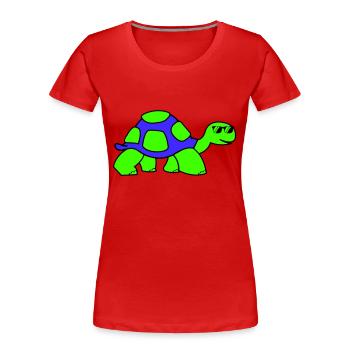 cool turtle - Frauen Premium Bio T-Shirt - Navy - Vorne - Mia (176cm)