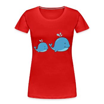 Sweet whales - Women's Premium Organic T-Shirt - navy - Front - Mia (176cm)