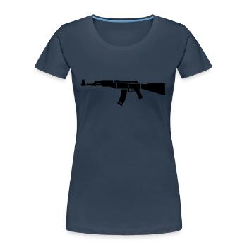 AK 47 - Women's Premium Organic T-Shirt - navy - Front - Mia (176cm)