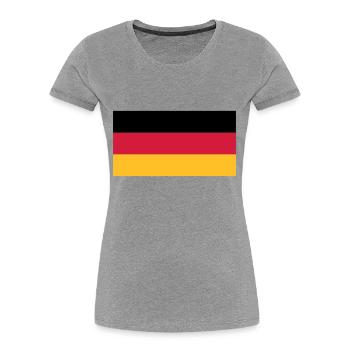 Deutschlandflagge - Frauen Premium Bio T-Shirt - Navy - Vorne - Mia (176cm)
