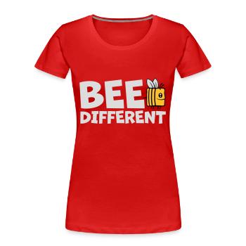 bee different saying quote - Women's Premium Organic T-Shirt - navy - Front - Mia (176cm)