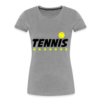 tennis 01 - Frauen Premium Bio T-Shirt - Navy - Vorne - Mia (176cm)