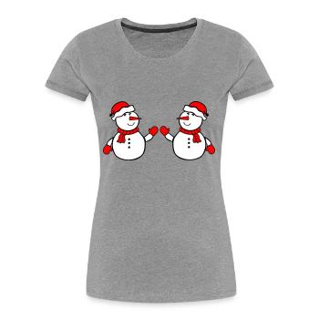 Snowman 2 - Women's Premium Organic T-Shirt - navy - Front - Mia (176cm)
