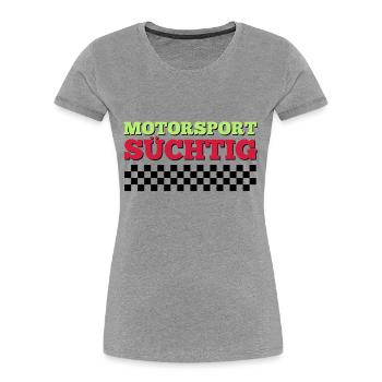 Motorsport Süchtig - Frauen Premium Bio T-Shirt - Navy - Vorne - Mia (176cm)