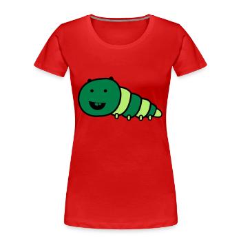 lustige_raupe - Frauen Premium Bio T-Shirt - Navy - Vorne - Mia (176cm)