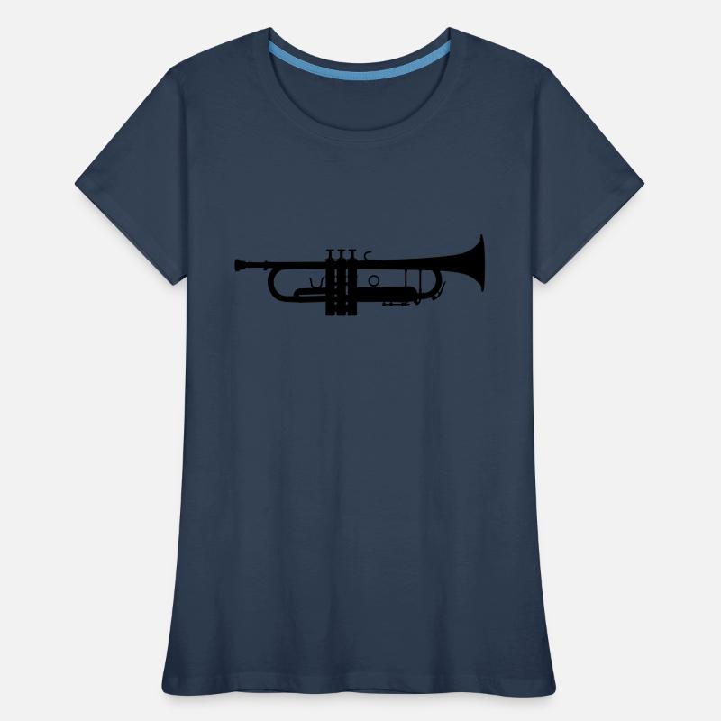 Trompete Vector Frauen Premium Bio T-Shirt