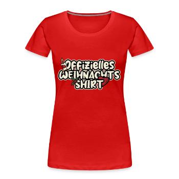 Offizielles Weihnachtsshirt Weihnachten - Frauen Premium Bio T-Shirt - Navy - Vorne - Mia (176cm)