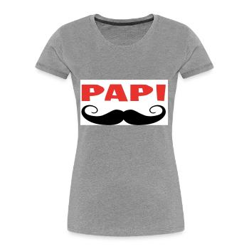 PAPI - T-shirt bio Premium Femme - bleu marine - Devant - Mia (176cm)