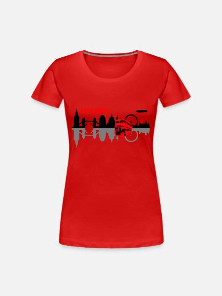 london skyline - Women's Premium Organic T-Shirt - navy