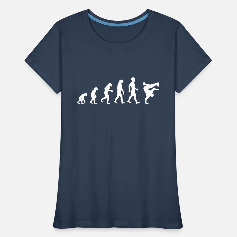 Evolution Breakdance Motiv als Geschenk Frauen Premium Bio T-Shirt
