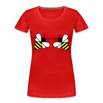 Bees - Women's Premium Organic T-Shirt - navy - Front - Mia (176cm)